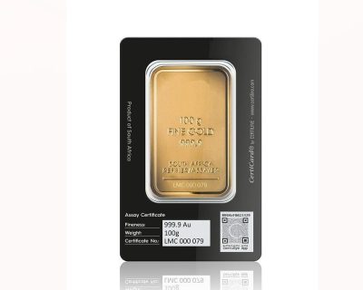 100g Fine Gold 999.9 Bar on order only