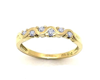 18ct Yellow Gold Natural Diamond (0.17ct) Eternity Ring  18dr0918