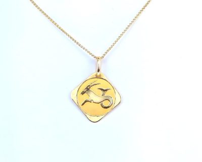 18ct Yellow Gold Capricorn Zodiac Pendant (Only available in Namibia)  18gah0031
