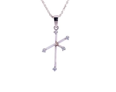 18ct White Gold Tanzanite Southern Cross Pendant  18kds0419