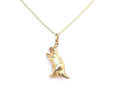 9ct Yellow Gold Dinosaur Pendant or Charm (Only avaialble in Namibia)  9gah0034