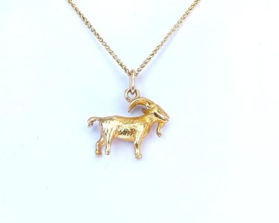 9ct Yellow Gold Capricorn Zodiac Pendant or Charm (Only available in Namibia)  9gah0266