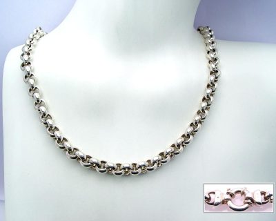 Silver Large “Belcher” Necklace  agk0793