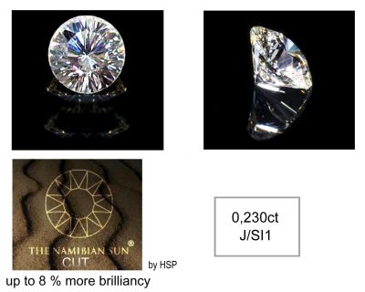 0,23ct Round Namibian Sun Cut Natural Diamond  DIA6028699